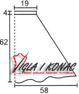 Šema za heklanje Kroj suknje